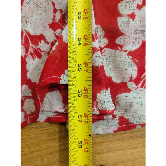 Moon and Sky Floral Maxi Dress Red White Boho Medium - Picture 10 of 12